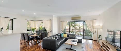 Flat-screen TV, Netflix, streaming services