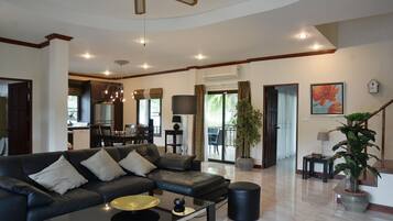 TV, video game console, DVD player, books