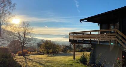 Cleurie chalet rental with magnificent views over the valleys of the Vosges