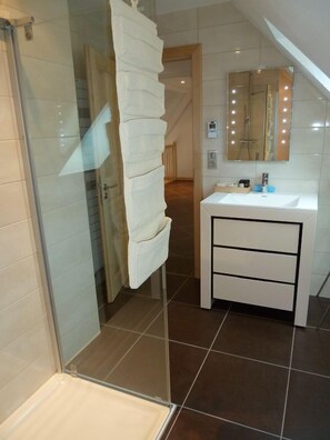 Free toiletries, hair dryer, towels