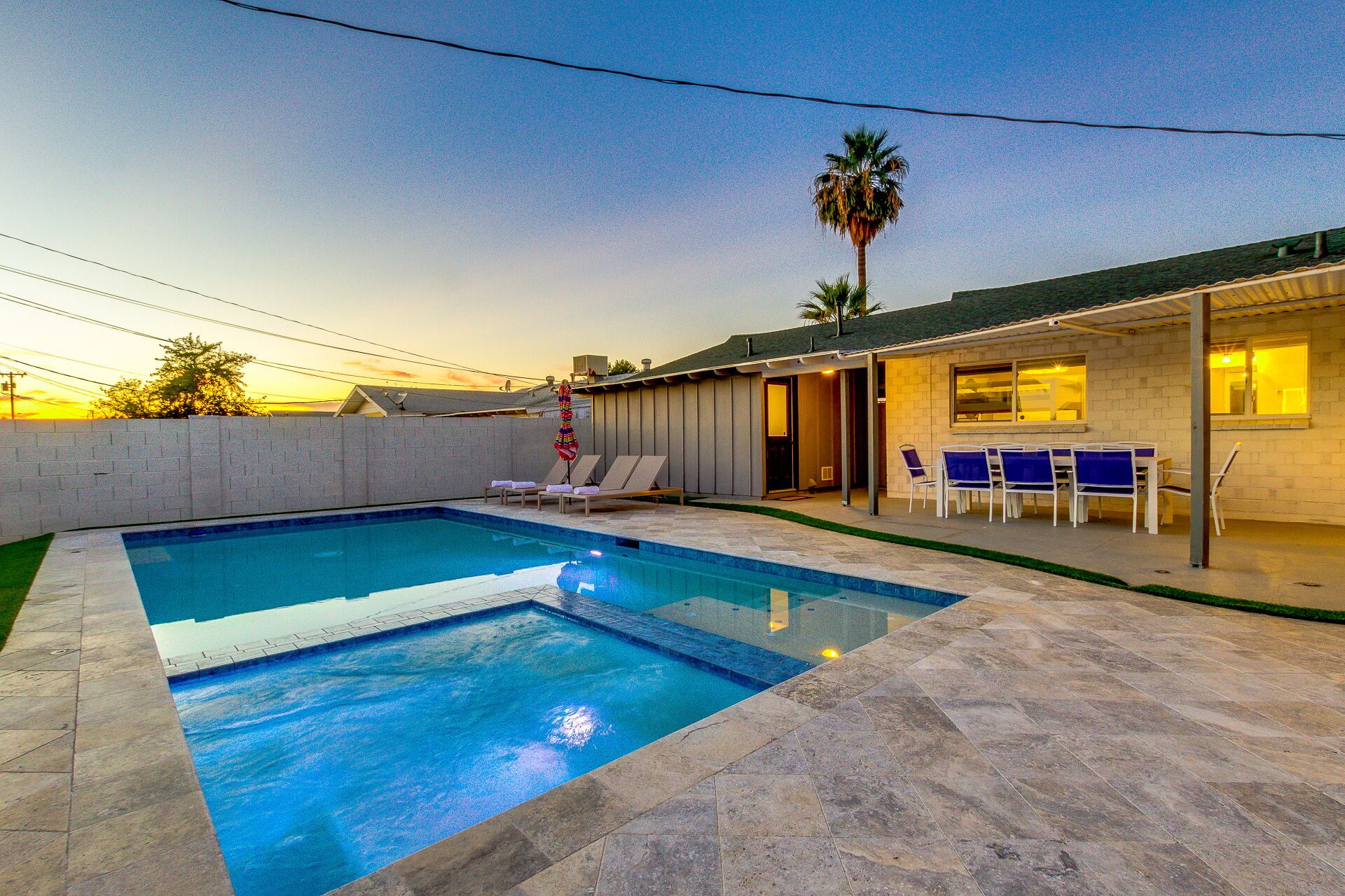 A heated pool