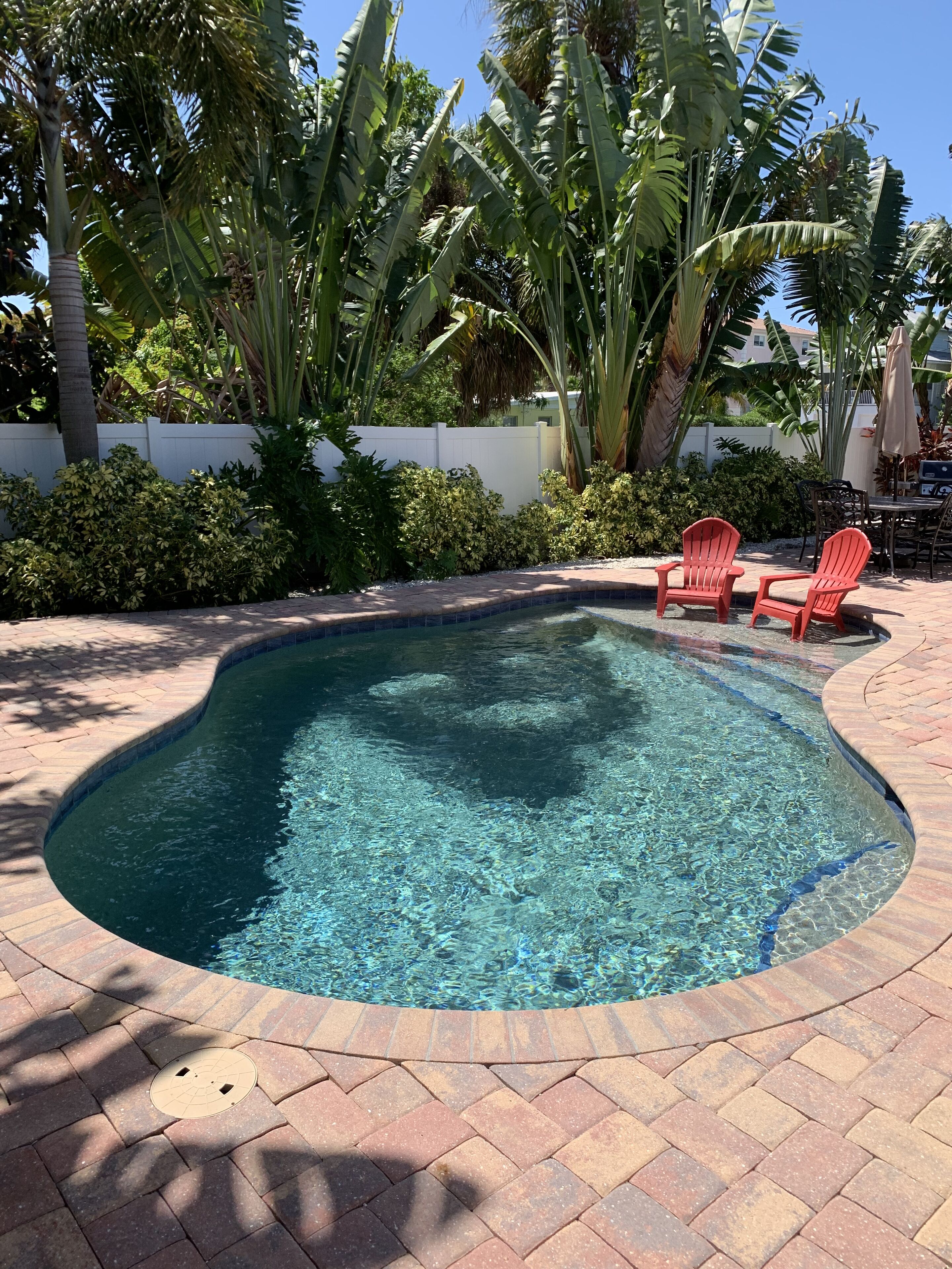 Charming house with private heated pool, lanai.  Great location to beach & shops