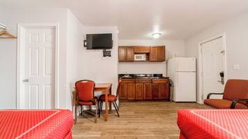 Room, 2 Queen Beds, Non Smoking, Microwave | Private kitchenette | Mini-fridge, microwave