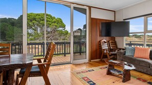 TV, DVD player, stereo