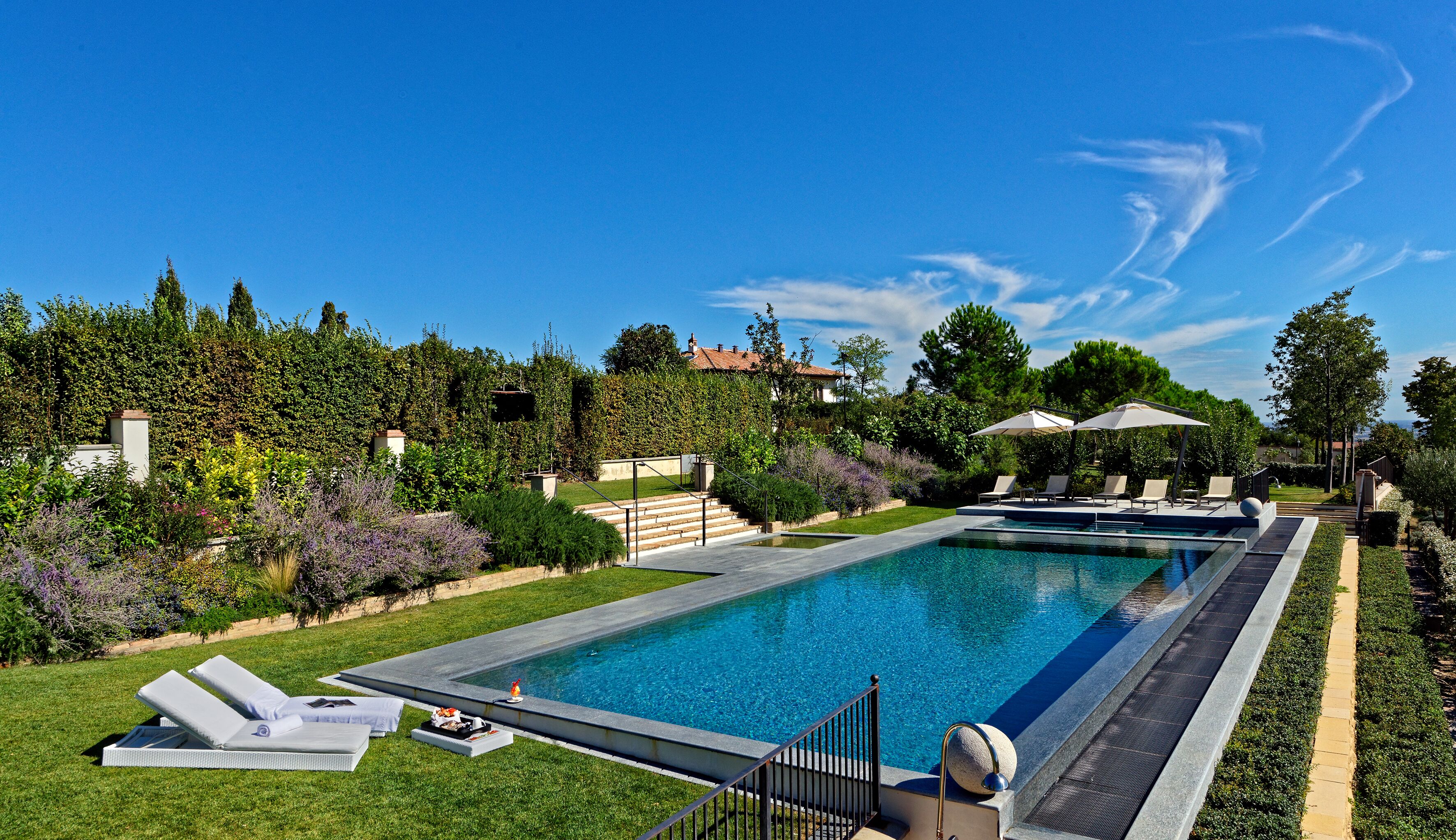 Piscine extérieure, piscine chauffée