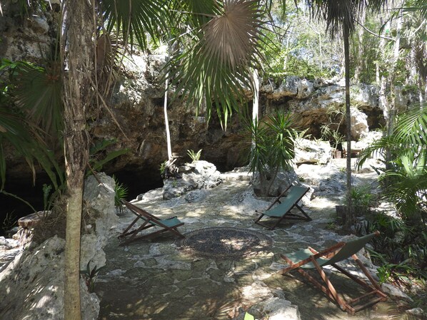 Terrace/patio - Akumal, jungle cabin Nicteha (akumal)