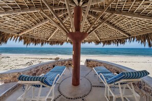 On the beach, sun loungers, beach towels -  Secluded Beach Front Estate with a Large Pool, Family and Pet Friendly!  (Los Barriles)