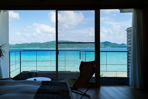 Quarto (Ocean Villas) | Roupas de cama premium, frigobar, cofres nos quartos, escrivaninha