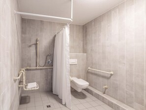 Shower, towels, soap, shampoo -  B&B HOTEL Würzburg-Ost (Würzburg)