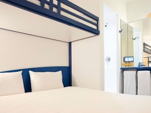Hypo-allergenic bedding, blackout curtains, soundproofing, free WiFi