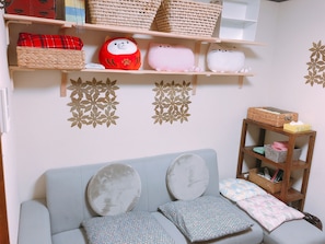 House, 2 Bedrooms | Living area | Flat-screen TV, DVD player - Ryokoheya Tenchokan (Osaka)