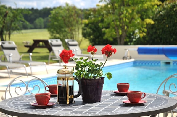 Una piscina riscaldata