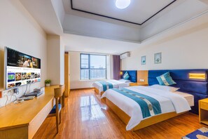 Deluxe Twin Room | Premium bedding, down comforters, desk, laptop workspace - Home Inn Huayi Apartment  (Guangzhou)