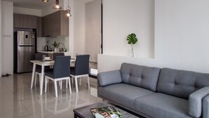 1 Bedroom | Living room | Flat-screen TV - Dashing 1BR Next To Surian MRT (Petaling Jaya)
