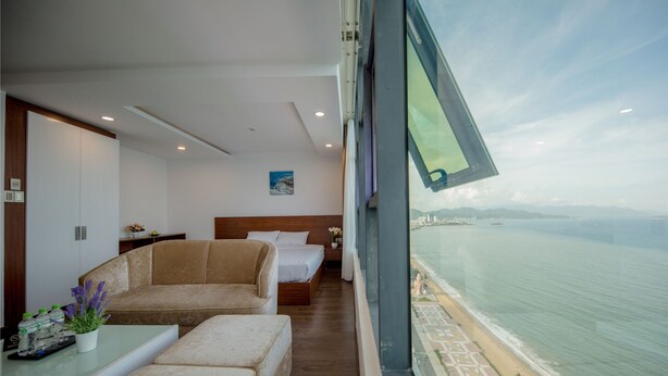 Senior Apartment, 1 Bedroom, Sea View, Sea Facing | In-room safe, desk, blackout curtains, soundproofing - Phantasia Apartments Nha Trang (Nha Trang)