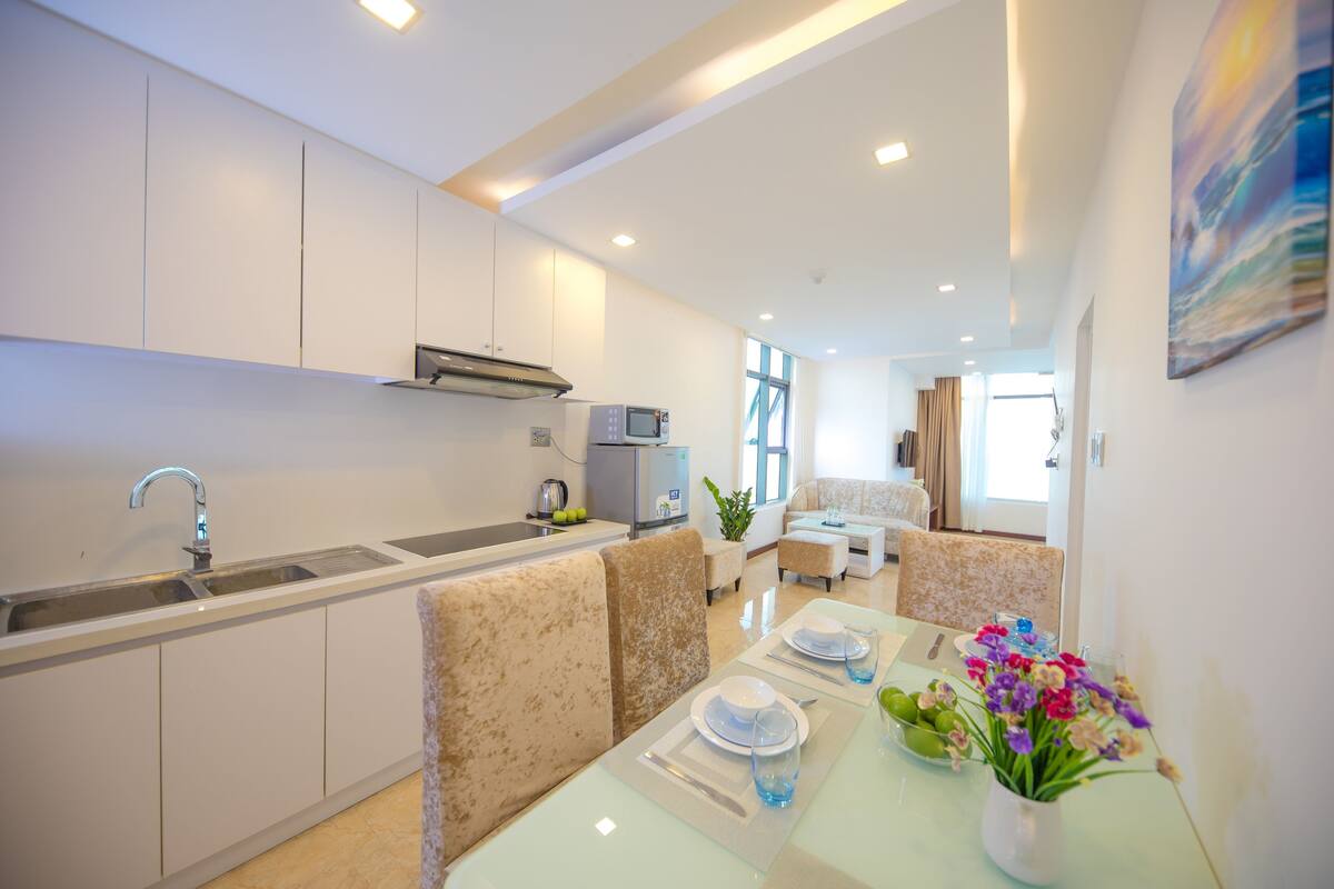 Luxury Apartment, Ocean View | In-room safe, desk, blackout curtains, soundproofing