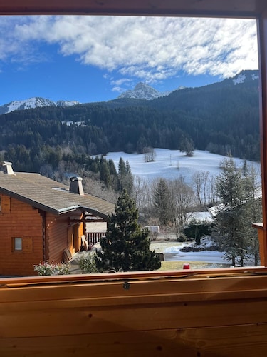 Large savoyard wooden chalet: a wonderful base for winter sports and all year round  pleasure. 