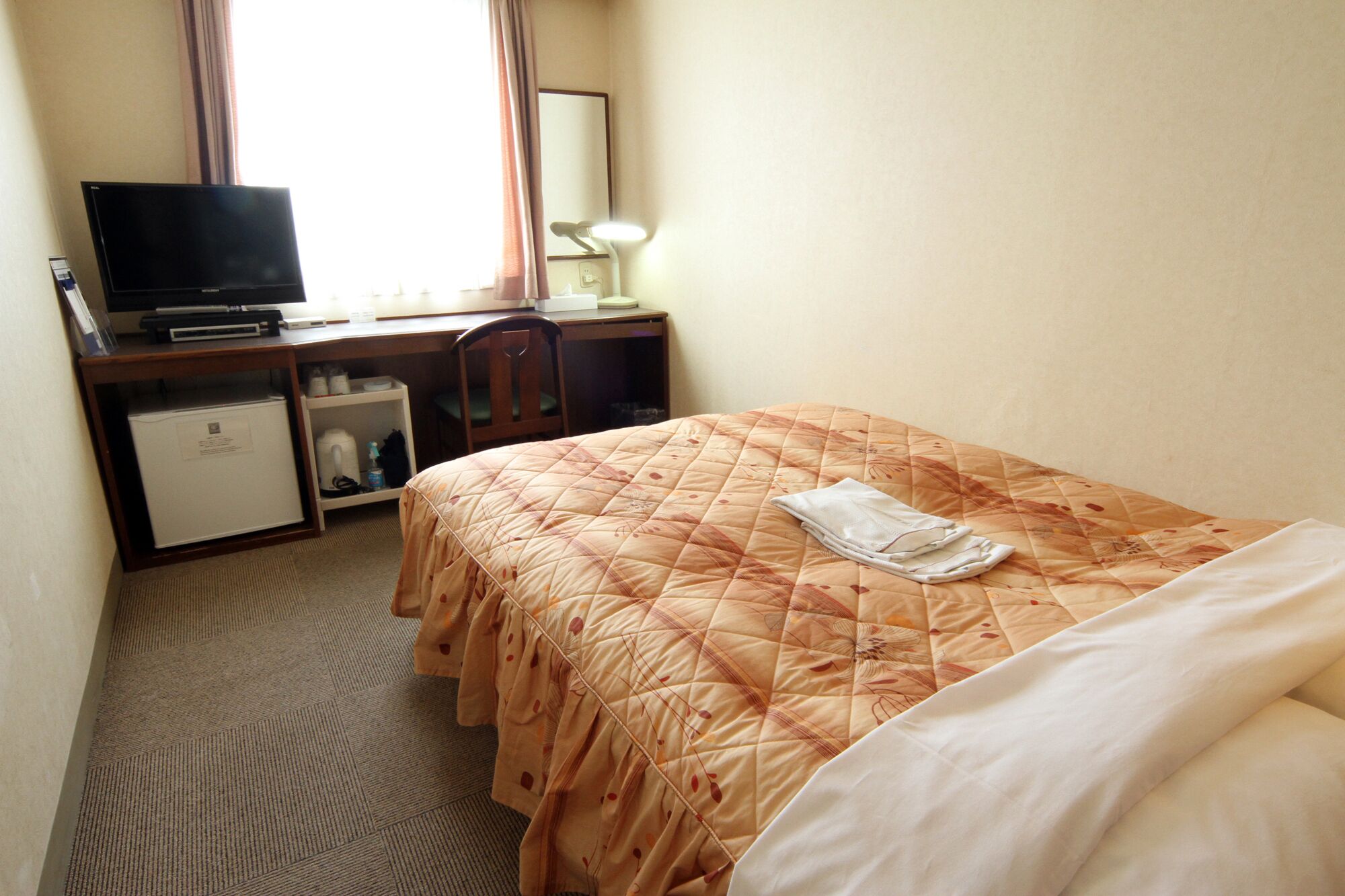 down duvets, desk, laptop workspace, iron/ironing board