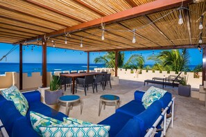 Outdoor dining - Oceanfront Dream Vacation Home with Incredible Views and Pool (Playa Negra)