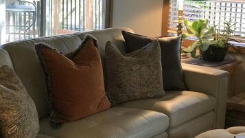 TV, fireplace, DVD player, video library