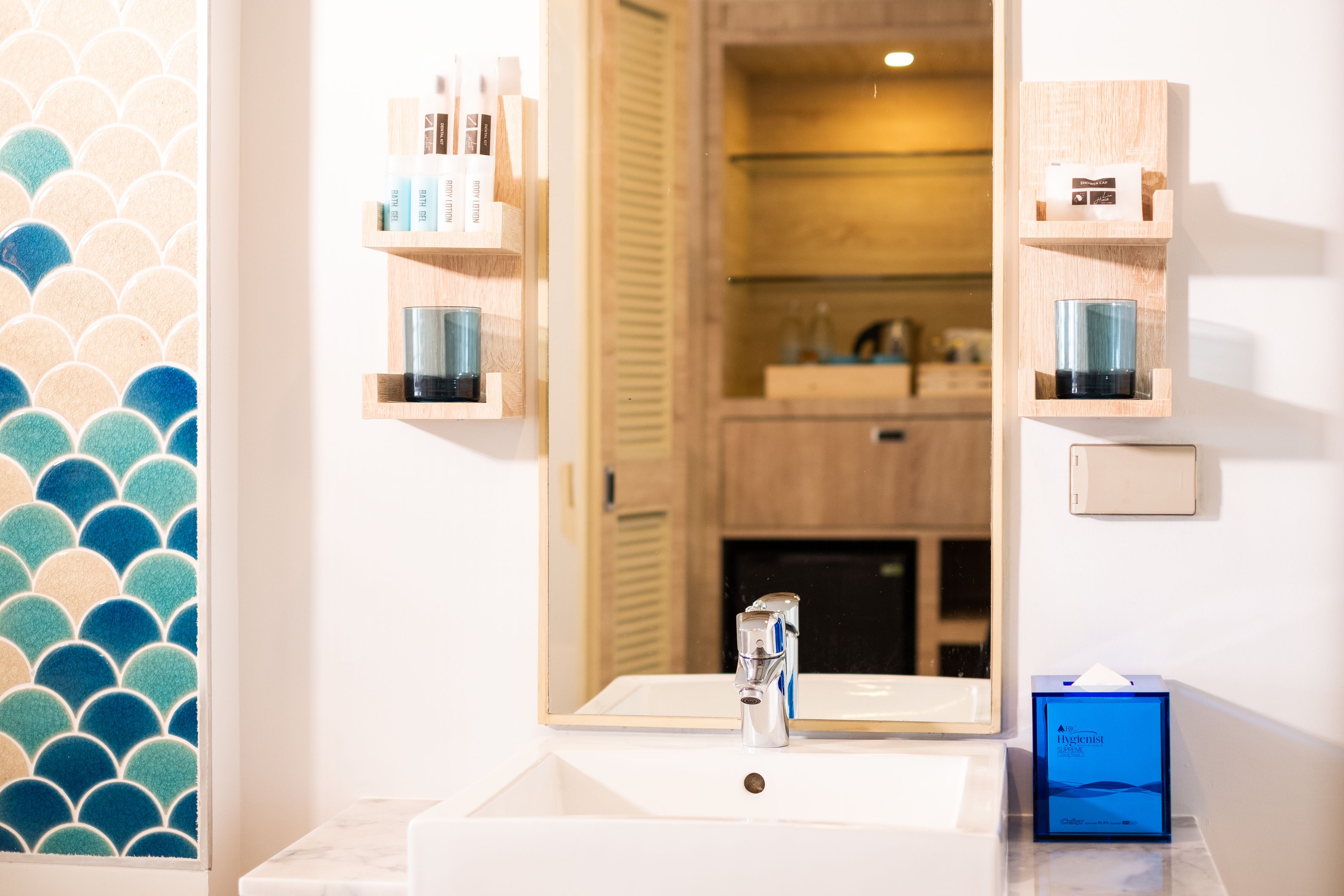 free toiletries, hair dryer, bathrobes, slippers