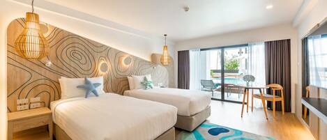 Ropa de cama de alta calidad y minibar