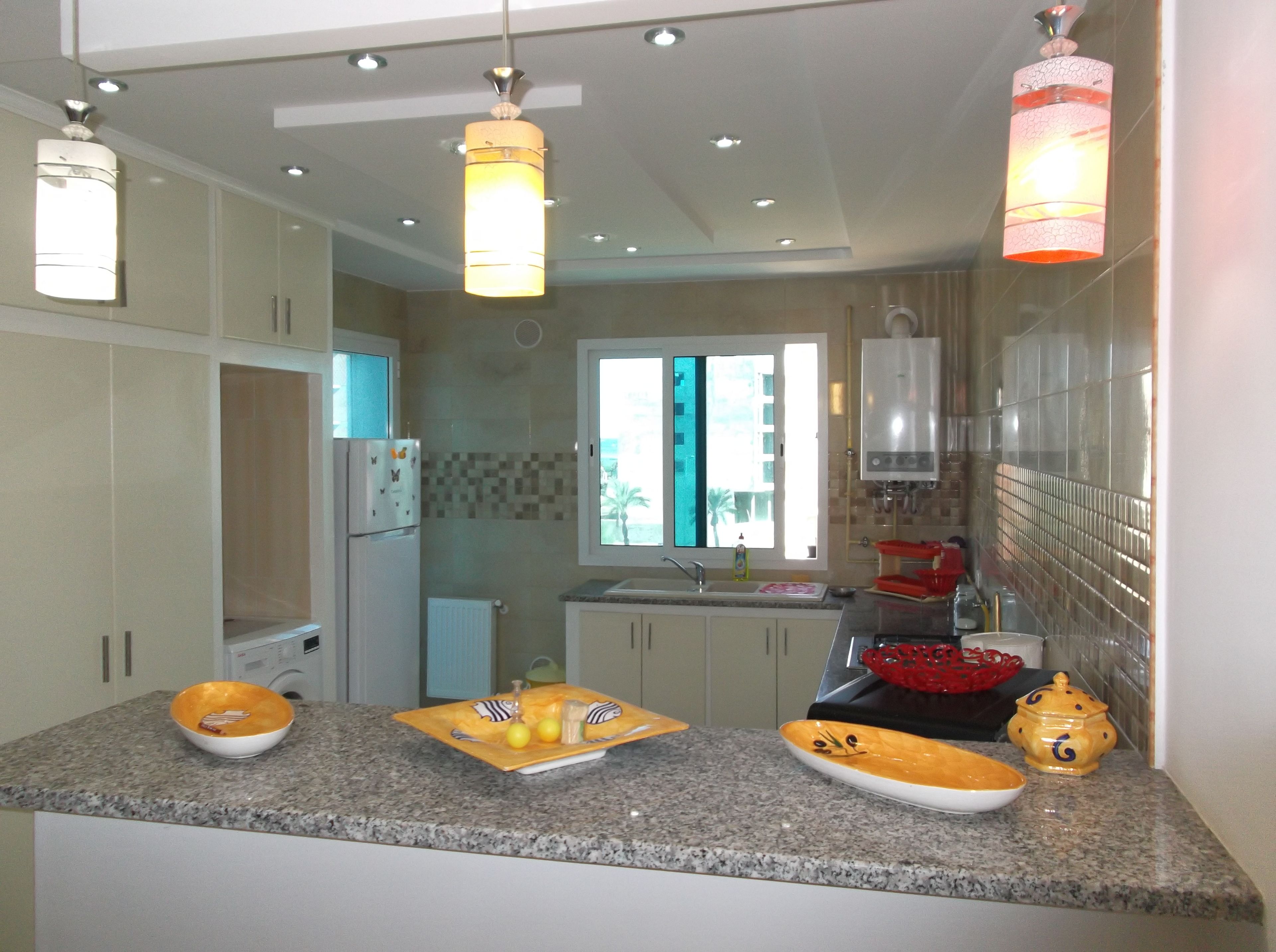 Căn hộ Deluxe, 2 phòng ngủ, quang cảnh thành phố | Bếp riêng | Tủ lạnh, lò vi sóng, lò nướng, bếp nấu 