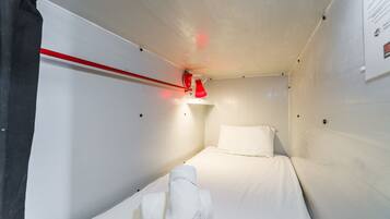 Shared Dormitory (Single-Sized Capsule) | Free WiFi, bed sheets