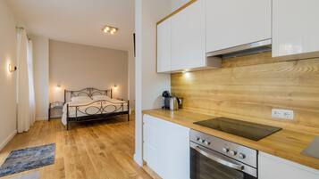 Individually decorated, individually furnished, desk, iron/ironing board