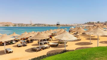 Private beach, beach bar