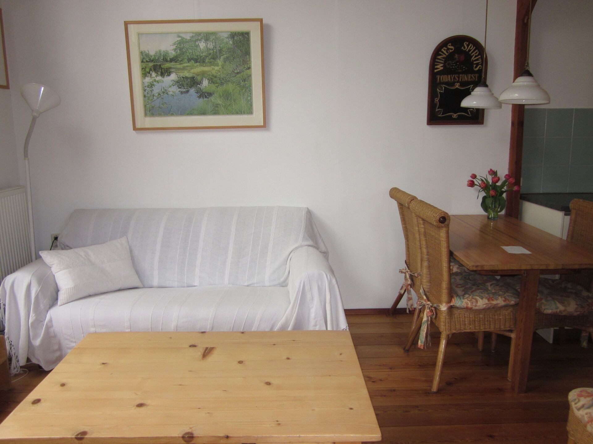 TV, DVD player, books