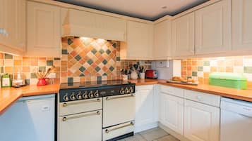 Fridge, oven, stovetop, dishwasher