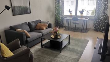 Premium Apartment, 2 Bedrooms | Living area | Flat-screen TV