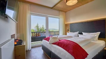 Deluxe-studiolejlighed - 1 soveværelse - badekar - udsigt til have (Cox Orange) | Udsigt over dal