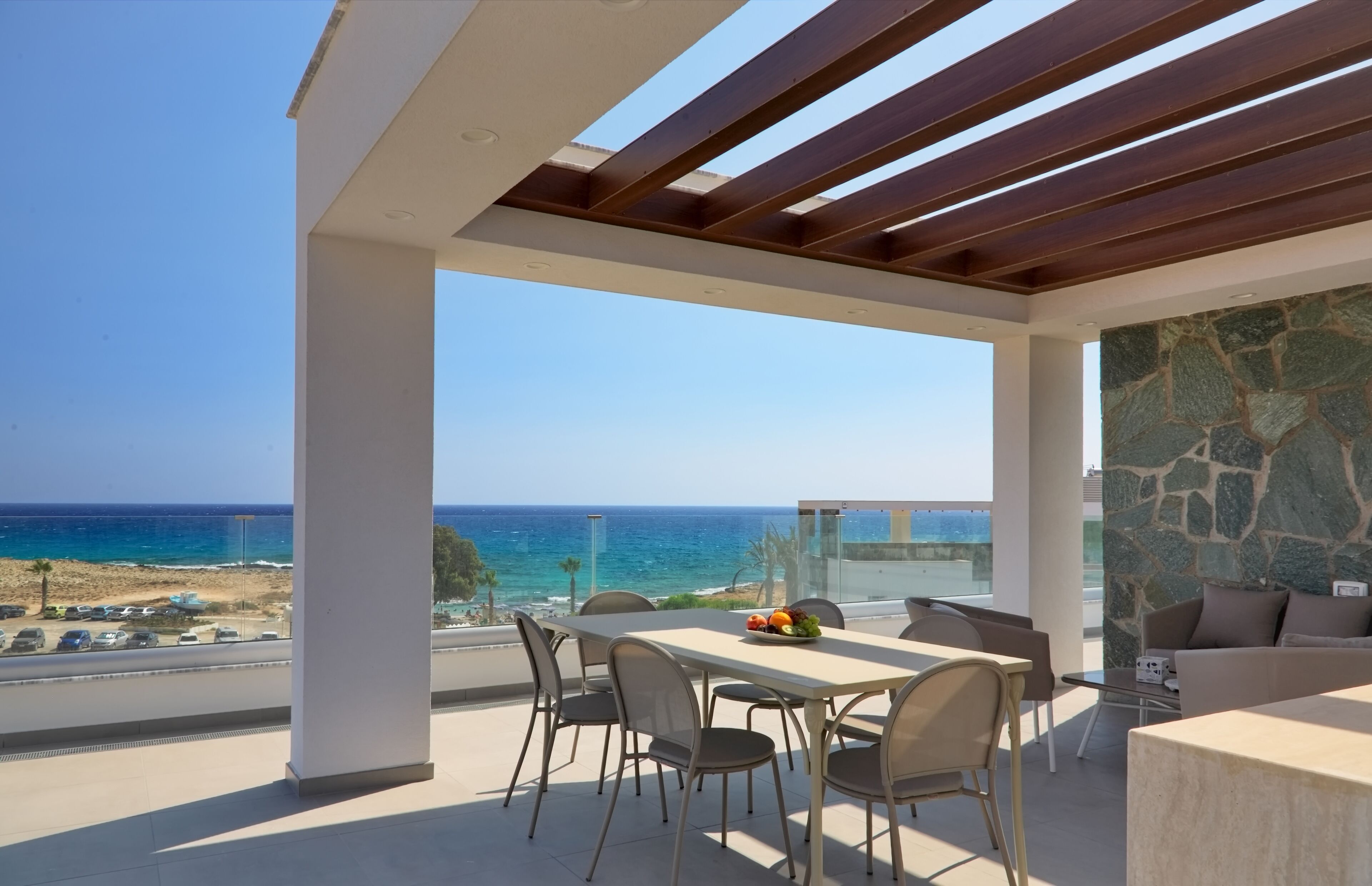 Idania 3-Bedroom Sea View Villa | Piscina na cobertura | Piscina externa, guarda-sóis, espreguiçadeiras