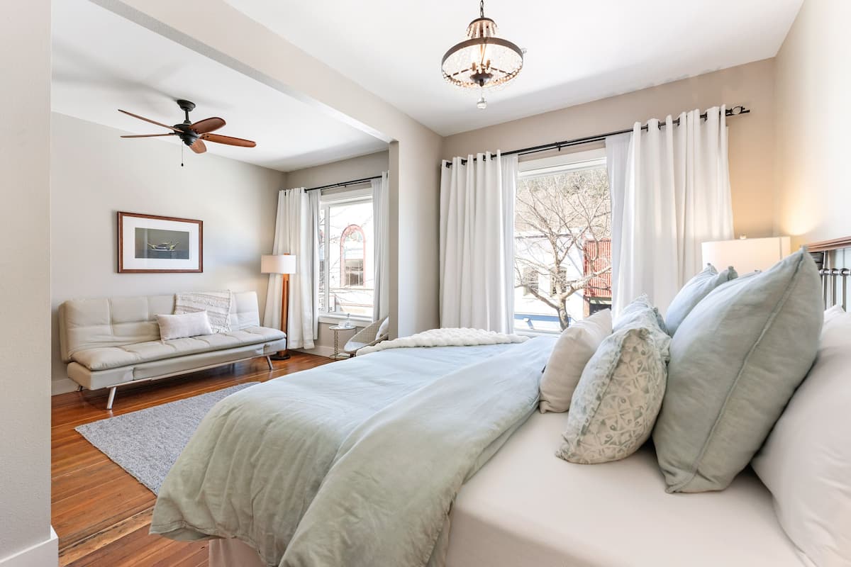 room, 1 king bed with sofa bed (room #1) | iron/ironing board, free wifi, bed sheets