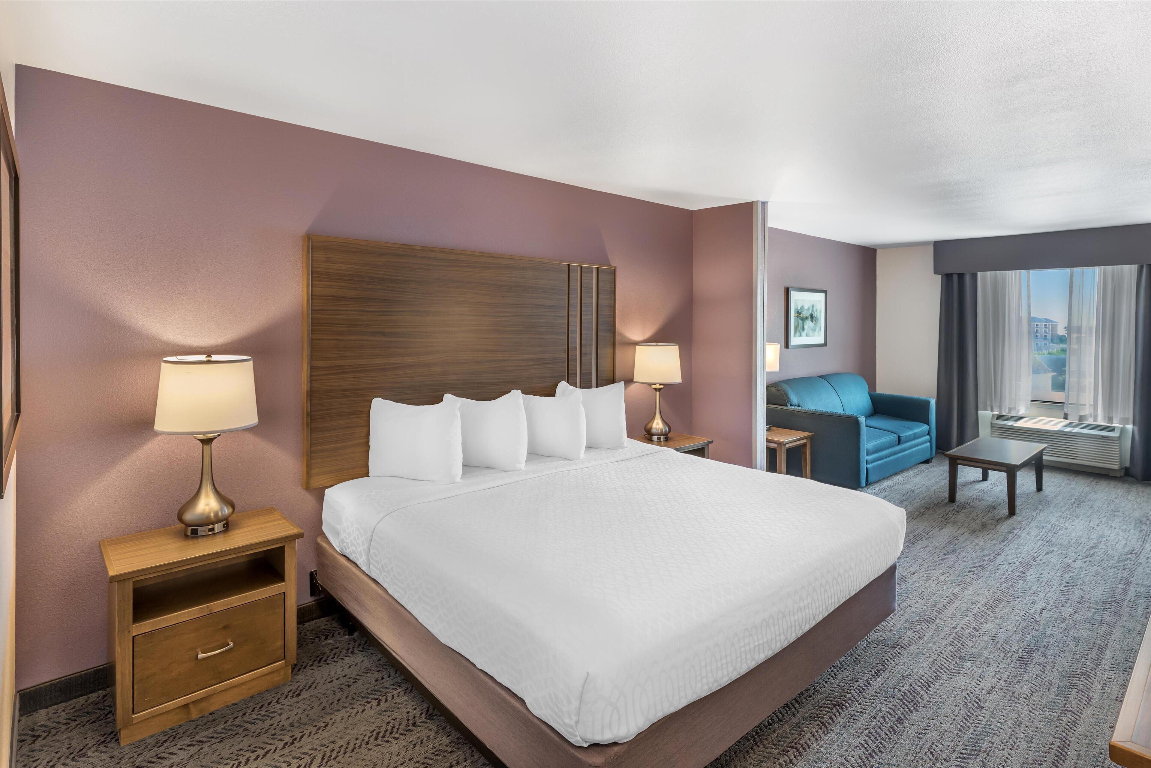 suite, 1 king bed with sofa bed, accessible, non smoking (with sofabed) | iron/ironing board, free wifi, bed sheets