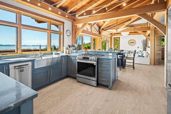 Fridge, oven, stovetop, dishwasher