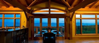 Mystic Beach Vacation Home-Oceanview modern timberframe with hot tub