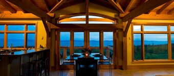 Mystic Beach Vacation Home-Oceanview modern timberframe with hot tub 
