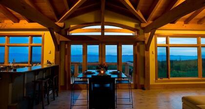 Mystic Beach Vacation Home-Oceanview modern timberframe with hot tub