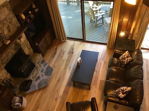 智能电视、壁炉、DVD 播放器