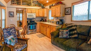 Living area - #46 The Cabins at Hyatt Lake - Sleeps 5 - Hot Tub (Ashland)