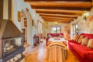 Télévision, cheminée