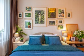 1 غرفة نوم ومكواة/لوح كي وخدمة الإنترنت وملاءات أسرّة