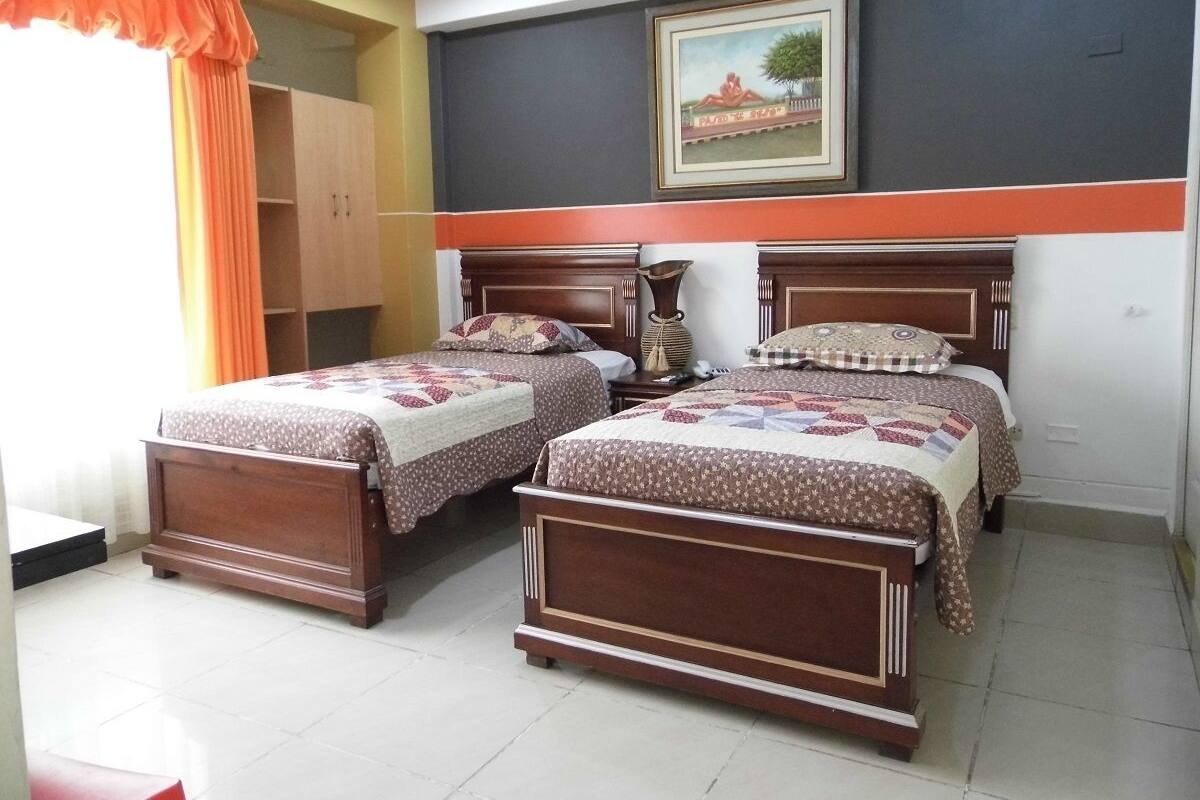 Desk, free WiFi, bed sheets