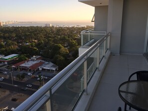 Panoramic Apartment, 1 King Bed, Accessible, Ocean View | Balcony view - New apartments Bellagio Tower (Punta del Este)