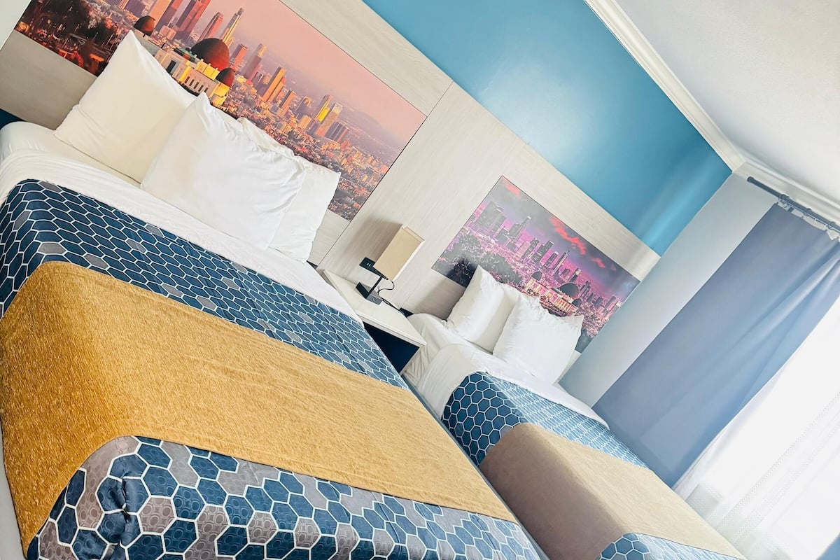 Standard Double Room, 2 Double Beds, Non Smoking | 1 bedroom, Egyptian cotton sheets, premium bedding, desk