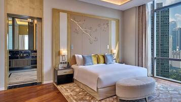 Premium bedding, down duvets, minibar, in-room safe