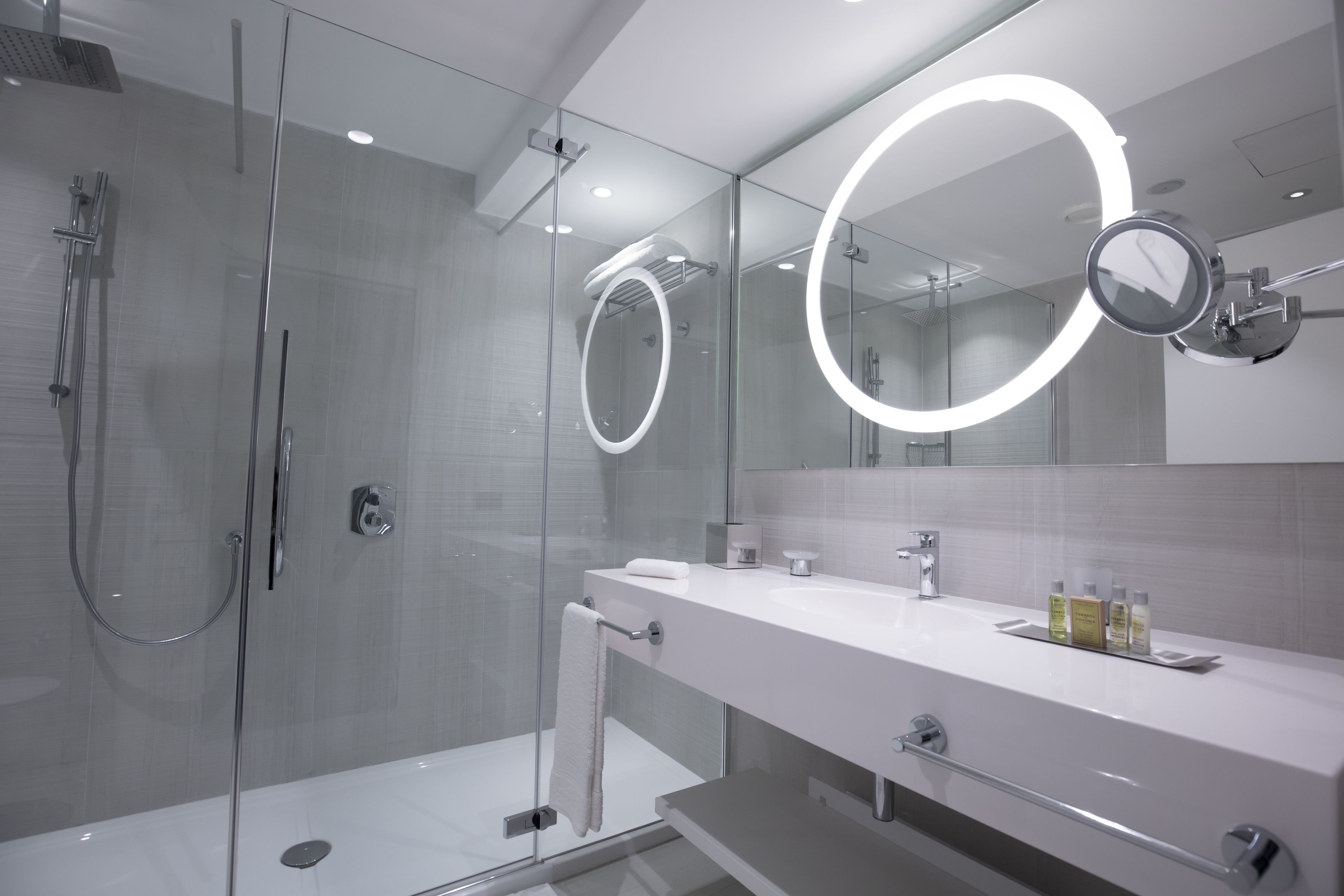 room, 1 king bed, accessible | bathroom shower